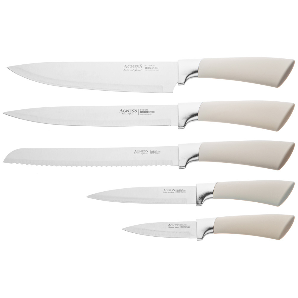 Набор ножей 6 предметов на пластиковой подставке, 911-743