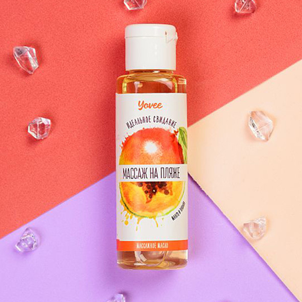 Масло для массажа с ароматом манго и папайи ToyFa Yovee Массаж на пляже 50мл
