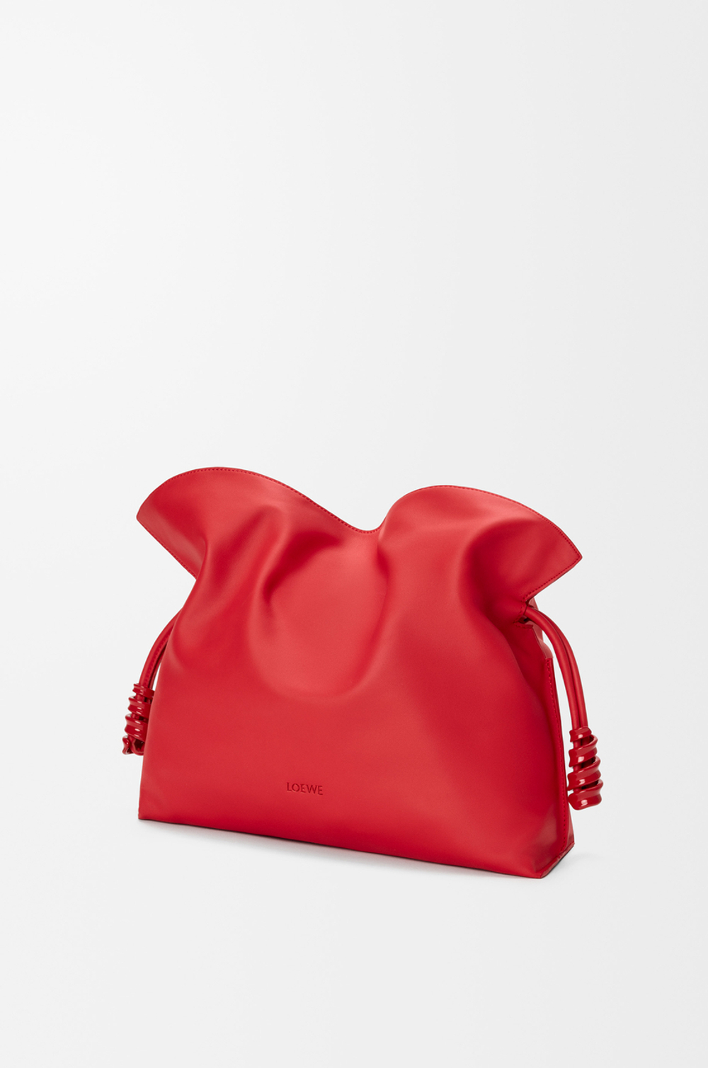 Loewe Сумка-клатч среднего размера Coil Flamenco из телячьей кожи наппа, ярко-красный