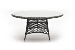 "Эспрессо" плетеный круглый стол, диаметр 150 см, цвет графит