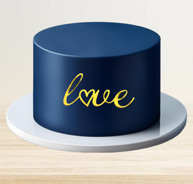 Топпер фронтальный Love золотой акрил