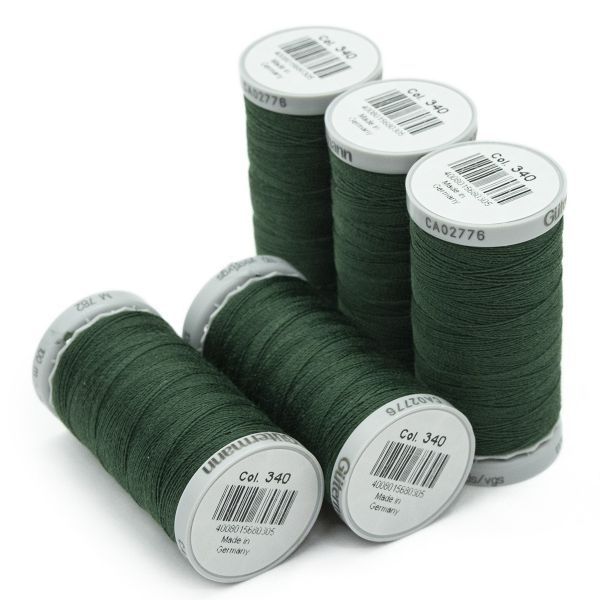 Нитки суперкрепкие Gutermann Extra Strong M782 №40 (100 метров), 5 кат. | 340 зеленый трилистник
