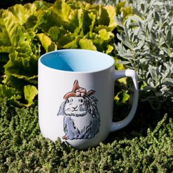 Кружка 500 мл белая " " голубая внутри P.L. Proff Cuisine