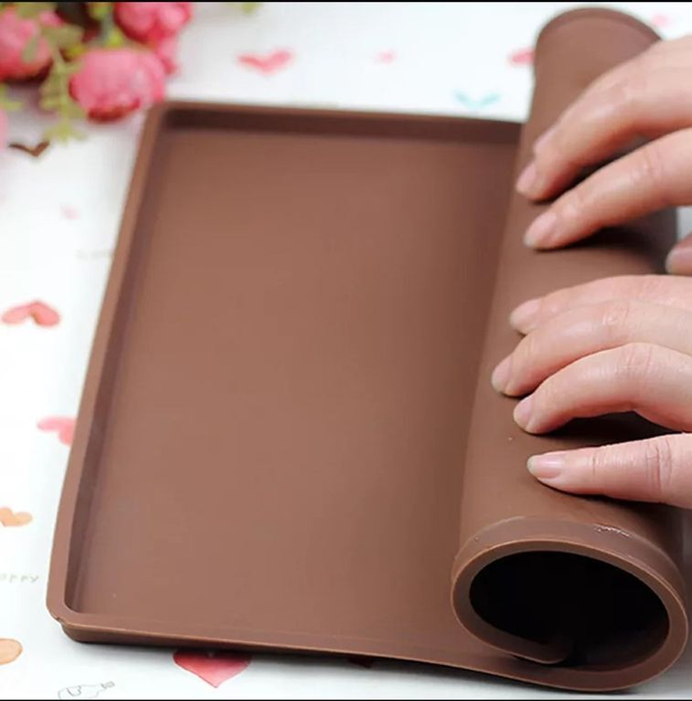 Коврик силиконовый для выпечки рулета с бортиками