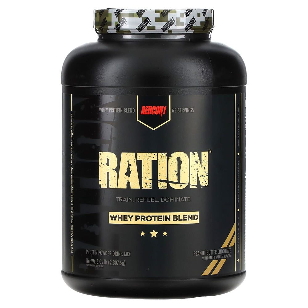 Redcon1, Ration, смесь сывороточного протеина, арахисовая паста и шоколад, 2307,5 г (5,09 фунта)