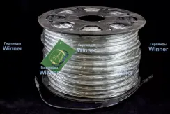 Дюралайт круглый Ø 10.5 мм., 220V, 3-жилы, красные LED лампы 24 шт на 1 м., бухта 100 м, силикон, Winner (05.100.10,5.24R)