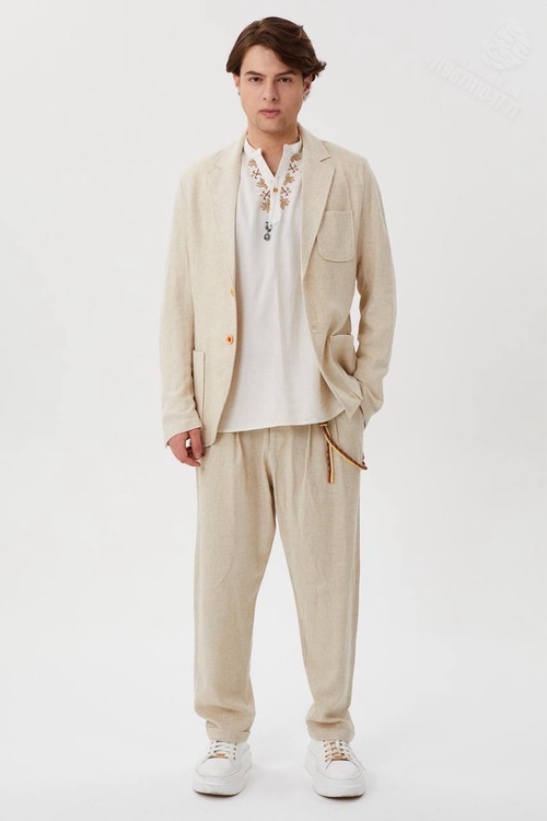 Льняной костюм Open Jns