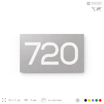 Номер на дверь 720, табличка на дверь для офиса, квартиры, кабинета, аудитории, склада, серая 120х70 мм, Айдентика Технолоджи