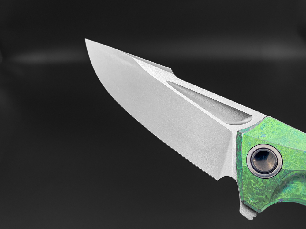 Складной нож Guerrero M390 green CrystalTi green carbon