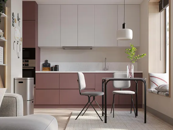 Ваза muse, 25 см, нежно-розовая