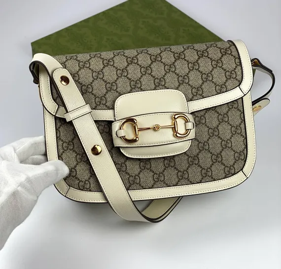 Сумка Gucci 1955 Horsebit белый