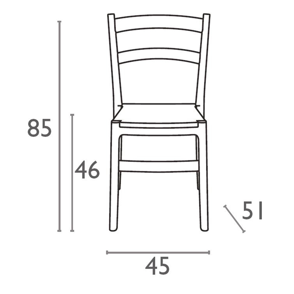 Стул пластиковый Siesta Contract Tiffany-S, голубой