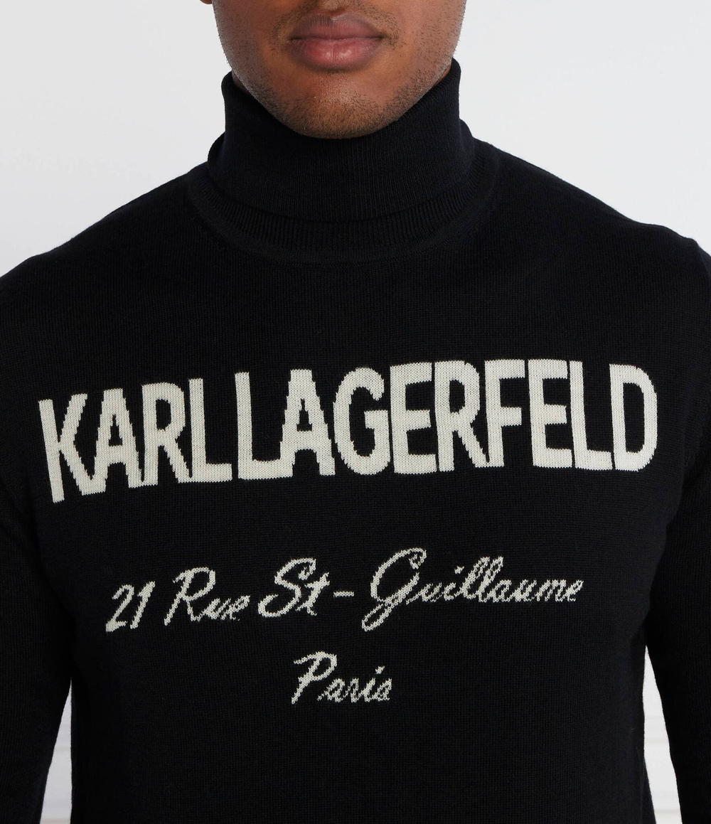 Хлопковый гольф knit Karl Lagerfeld - черный(655020 534399)