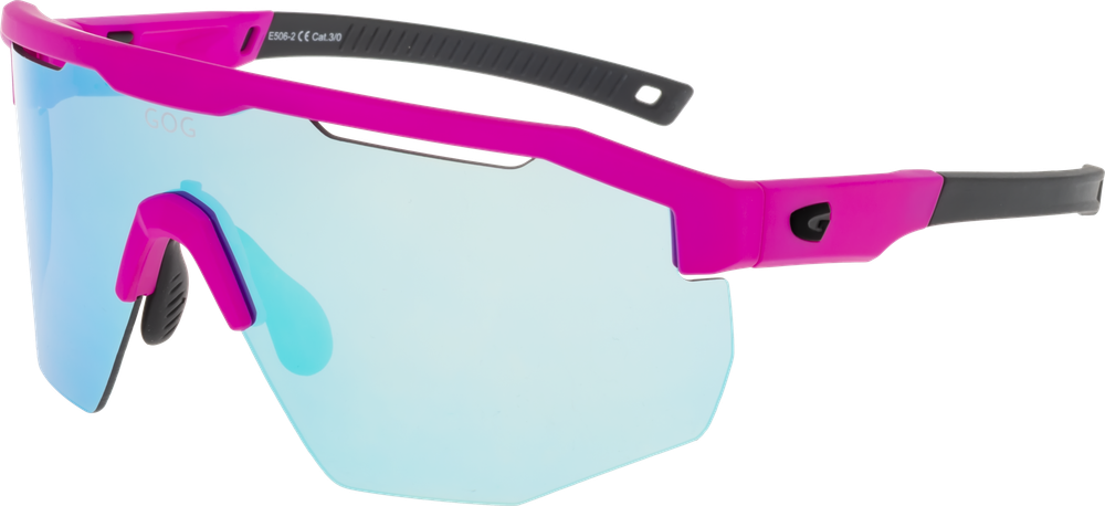 Спортивные очки GOG Argo / Matt Neon Pink-Black / White-Blue Lens