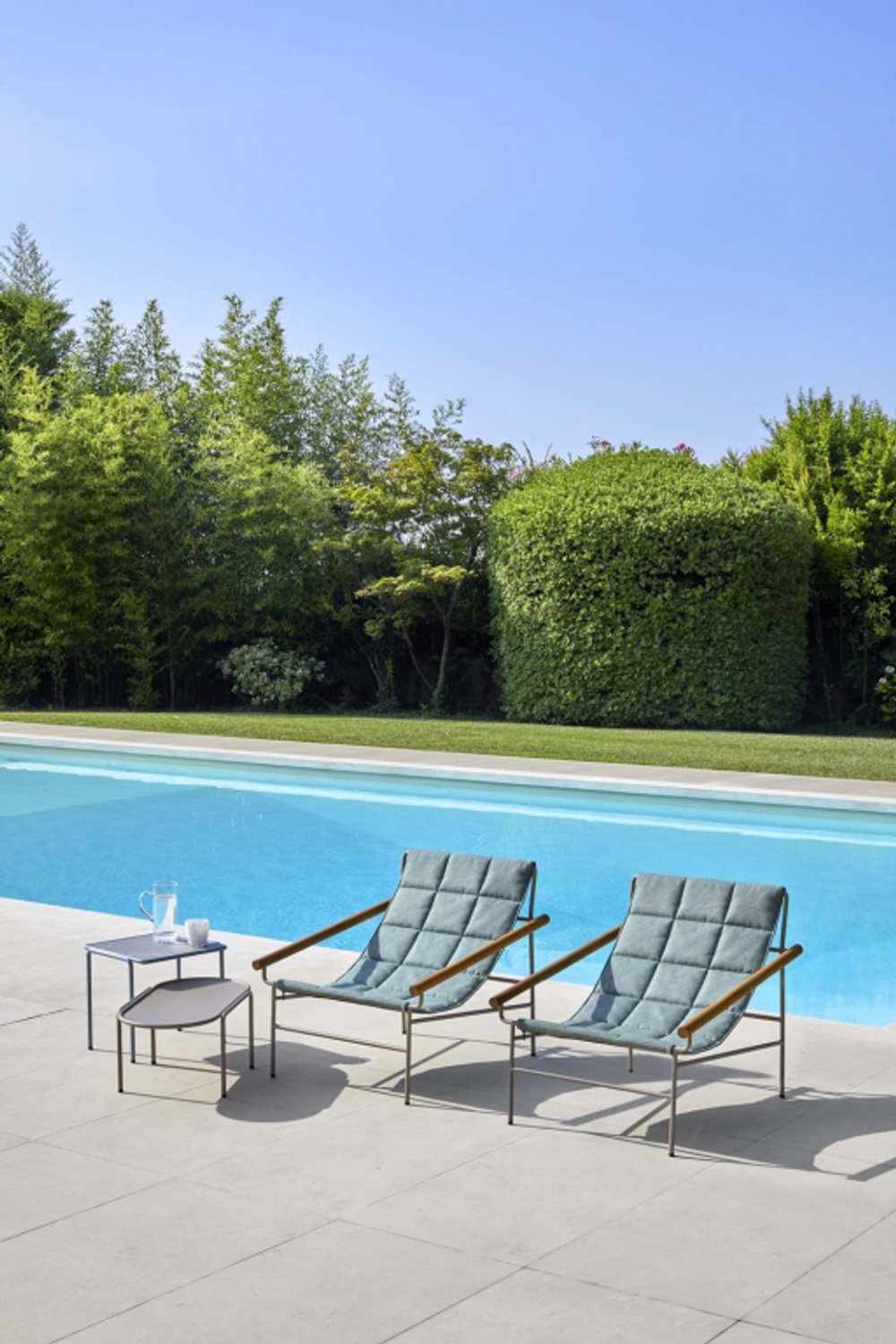 Столик кофейный металлический Scab Design Dress Code, голубой, черный мрамор Сахара