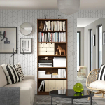 Стеллаж - IKEA BILLY, 80х28х202 см, коричневый, БИЛЛИ ИКЕА