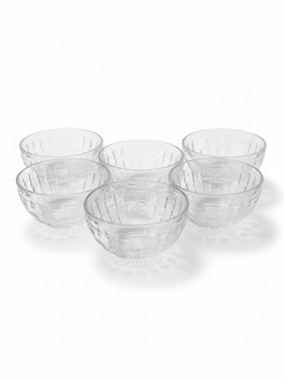 Набор пиал 6 шт. 200 мл. стекло плетеный узор, Bossa Nova