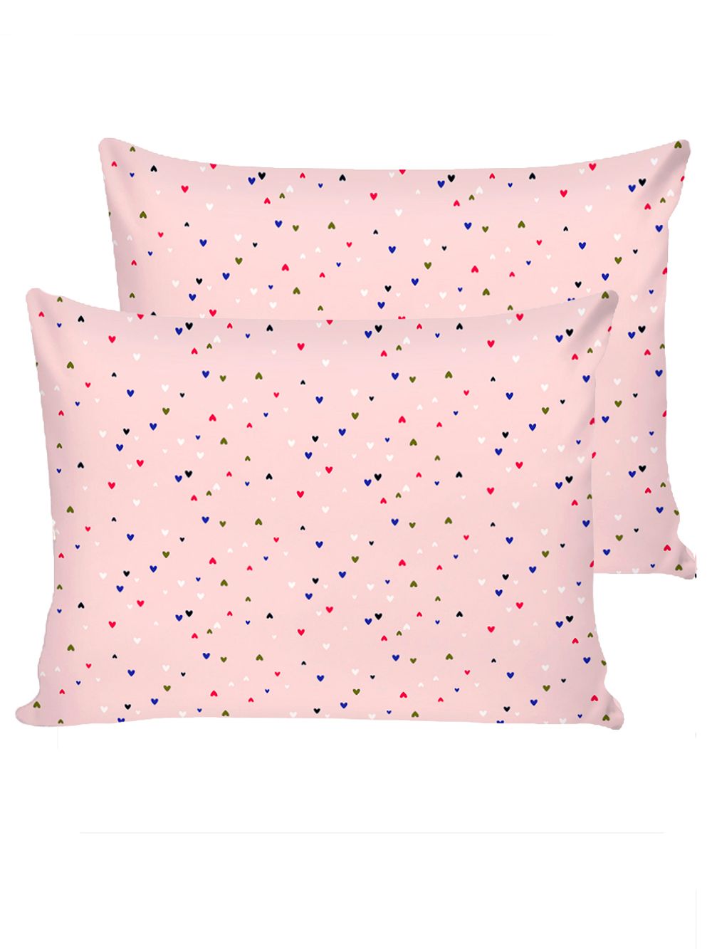 Наволочка комплект 2шт  перкаль Сказка "Сердечки" 40x60 см на молнии