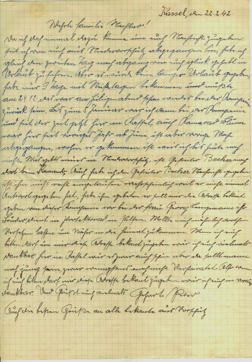 Конверт коллекционный + письмо. Германия, 1942 г.
