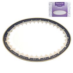 Блюдо сервировочное "Шик" 35*24*2см. (фарфор) (подарочная упаковка)