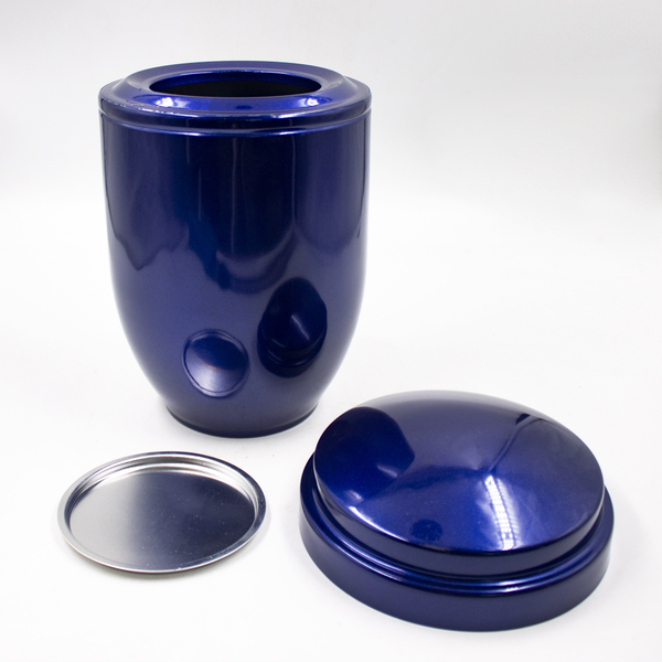 Урна для праха металл темно-синий глянец