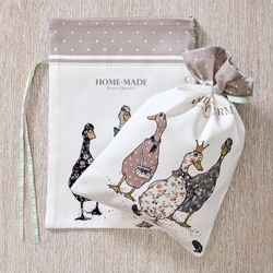 НАБОР МЕШОЧКОВ ИЗ 2-Х ШТ "FAMILY FARM" 20Х29СМ,100%ХЛОПОК,КАПУЧИНО,ТВИЛ,ПРОПИТКА