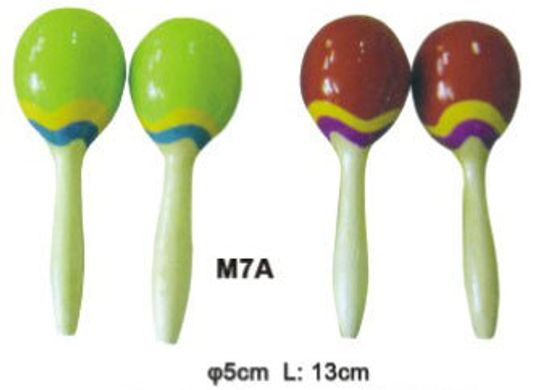 M7A Деревянные маракасы на ручке, диаметр 5cм, длина 13см. Fleet