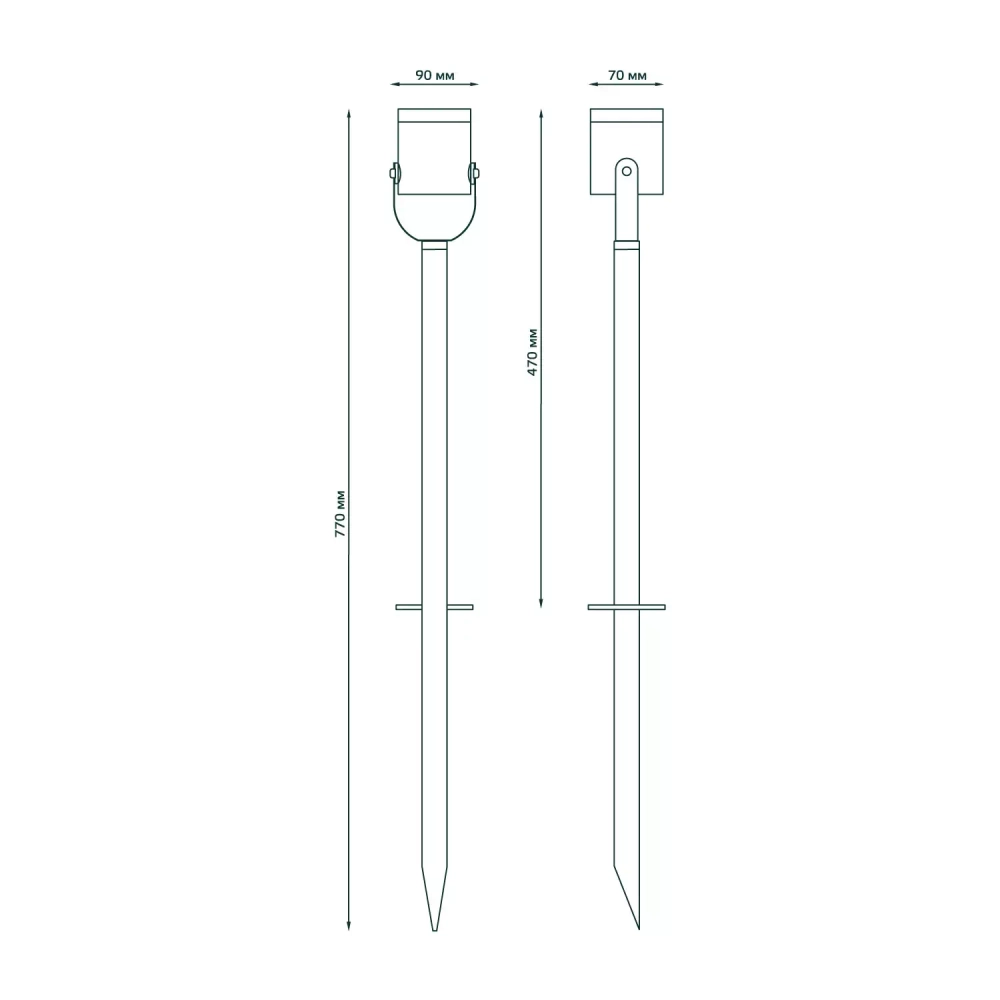 Св-к Gauss Садово-парковый Sonata ландашафтный. 35W GU10, 90*70*470mm,170-240V/50HZ IP54 GD155