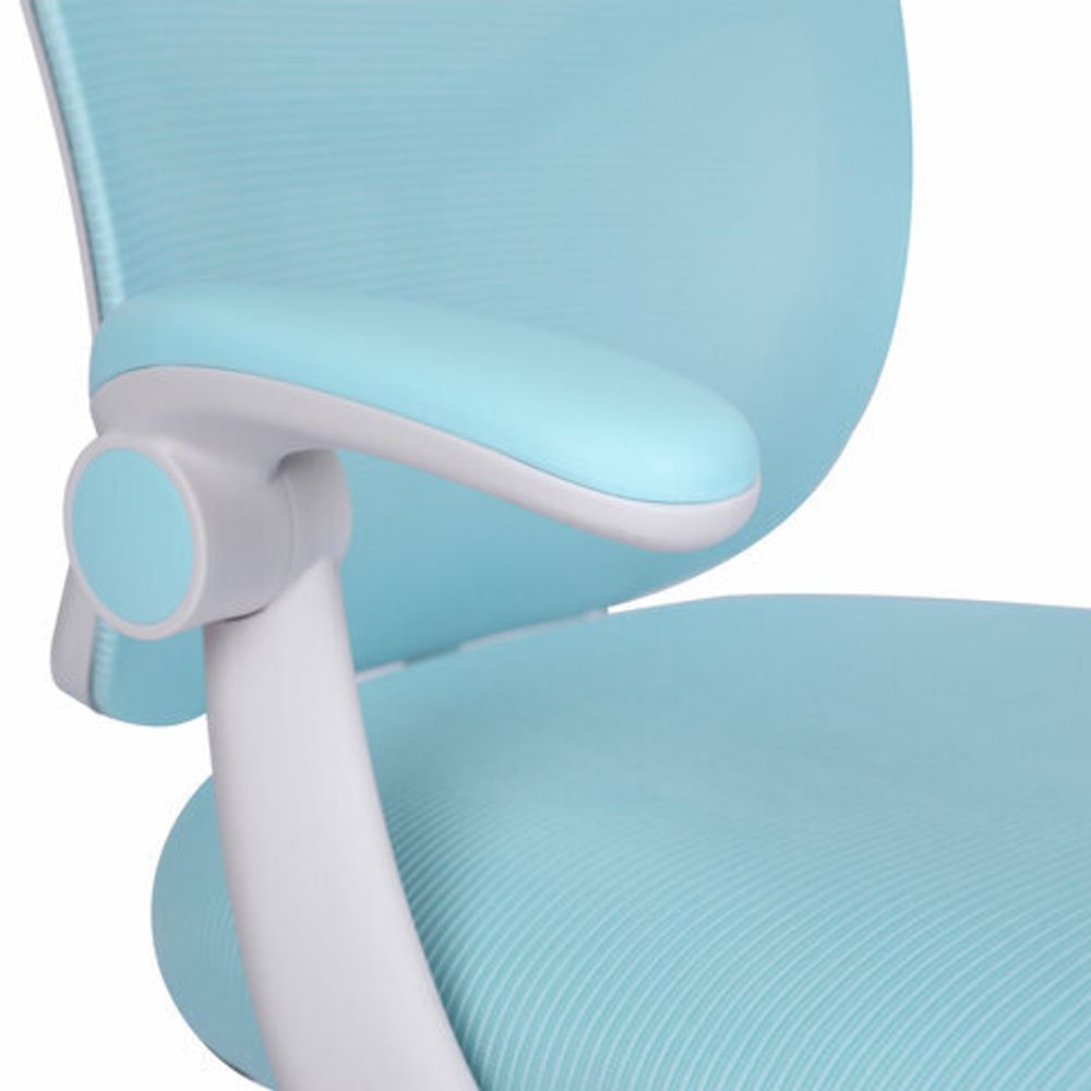 Кресло детское с подставкой для ног BRABIX "Toy MG-205", сетка/ткань TW, голубое, 533152