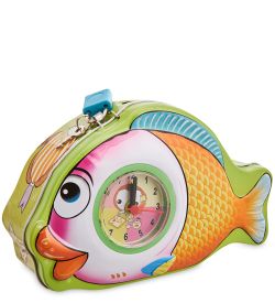 BX- 62/3 Метал. копилка с часами «Рыбка»