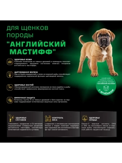 Корм для щенков породы Английский мастиф, с ягненком, 12 кг