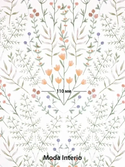 Обои винил на флизелине, веточки на белом, прованс, метровые, для спальни, Palantine (Moda interio)