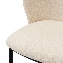 Стул барный Foggy, букле, молочный