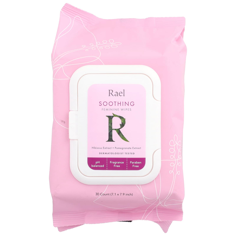Rael, Успокаивающие женские салфетки, без отдушек, 30 шт.