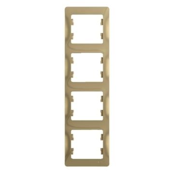 Рамка 4-м Glossa вертикал. титан SE GSL000408