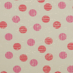 Тонкий хлопок с красным и розовым с металлизированным принтом