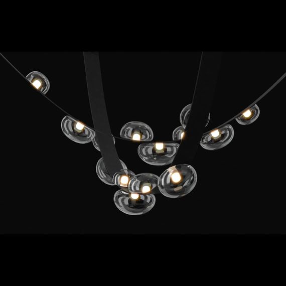 Подвесной светодиодный светильник Crystal Lux Bosque SP7 L3000 Black/Transparent