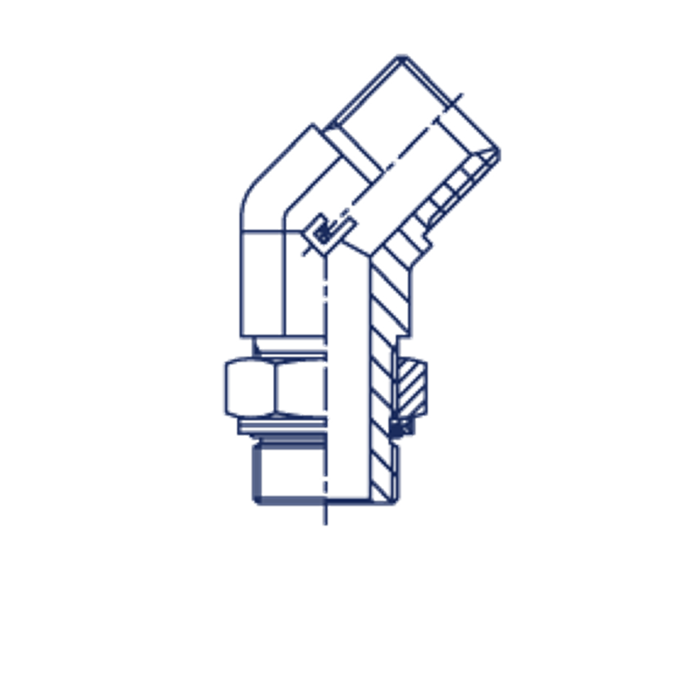 Штуцер FRG45 BSP 3/8" BSP 3/8"