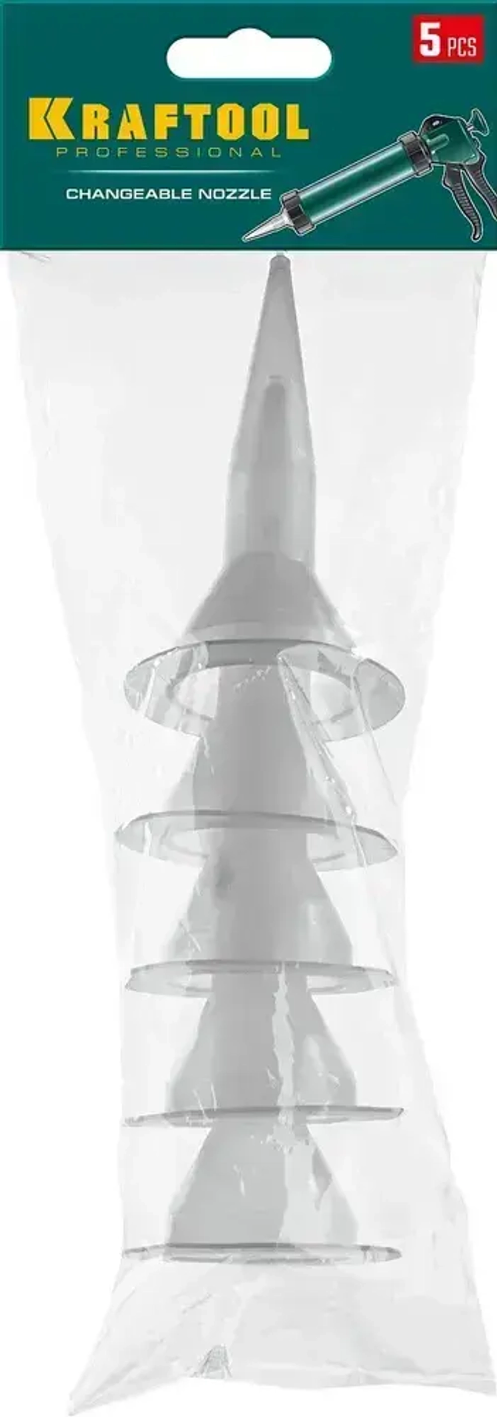 Запасные сопла для закрытых пистолетов для герметика, 5 шт KRAFTOOL