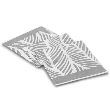 Полотенце пляжное 100x180 Hamam Fraser white/light grey
