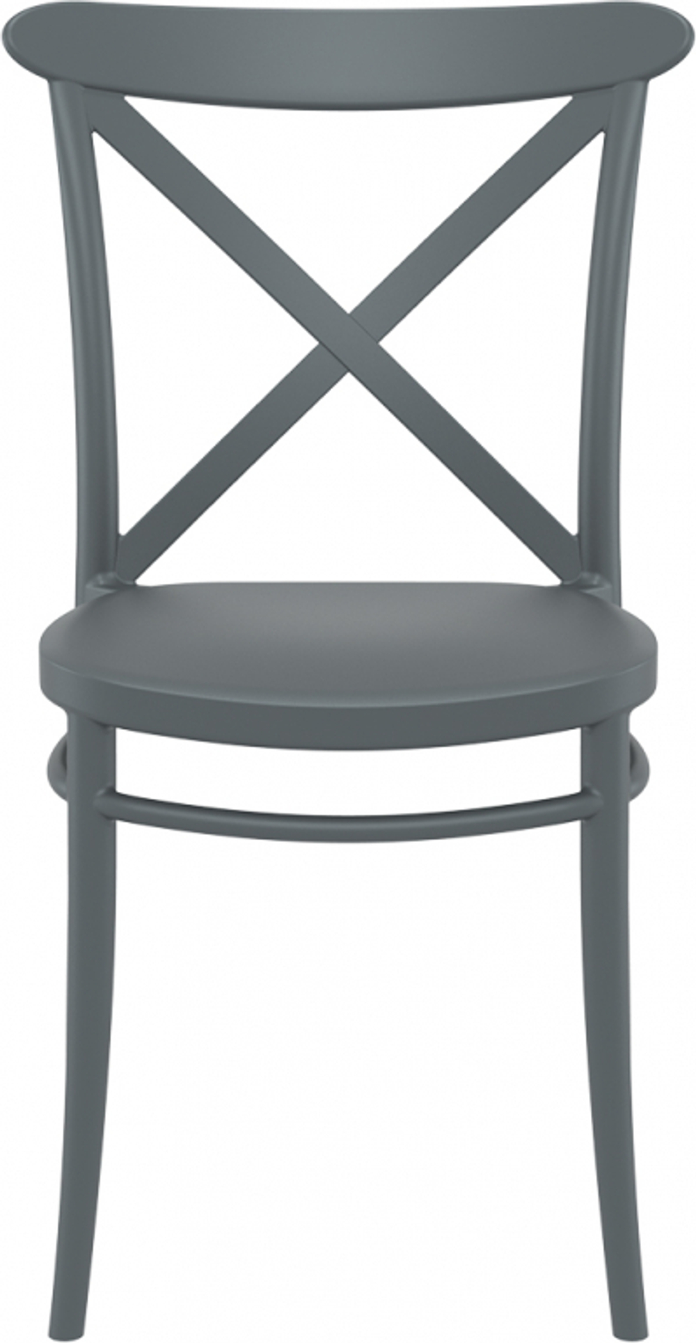 Стул пластиковый Siesta Contract Cross, темно-серый