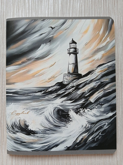 Тетрадь 48 листа А5+. "Идеально Серый", общая, линия. Формат А5+ (163*203 мм). Арт.120045. С полями. Комплект 5 шт.