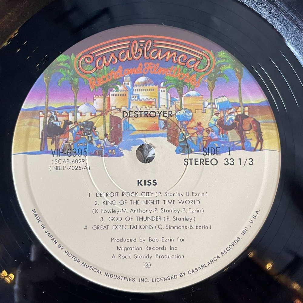 Винтажная виниловая пластинка LP Kiss Destroyer (Japan 1976) (Obi)