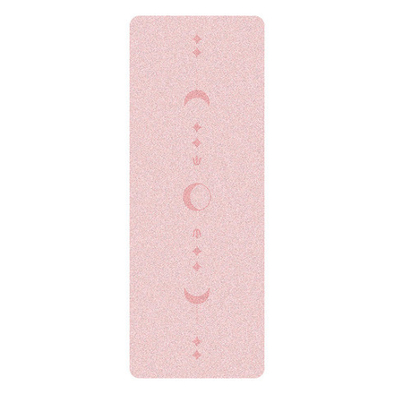 ULTRAцепкий 100% каучуковый коврик для йоги Moon New Pink 185*68*0,5 см