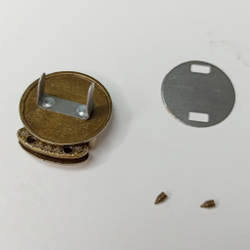 Замок вертушка на винтах 30*35 Антик матовый