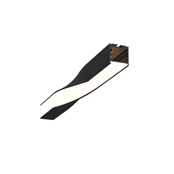 Радиусный профиль 35x35 Скрученный правый черный Led Strip alm-3535r-b-tr-90°-0.4m
