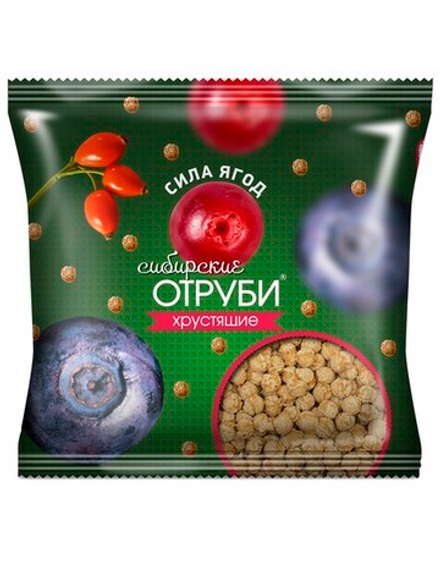 Сибирские Отруби "Сила ягод" пакет 100 г хрустящие