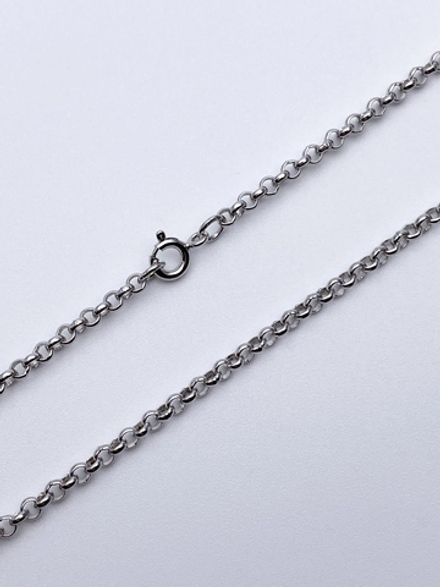 Цепь из серебра/Горох/Родий