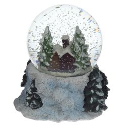 GAEM Фигурка декор в стекл шаре "Домик/Олень", D 6.5 см, L9 W8 H9 см, 3в.