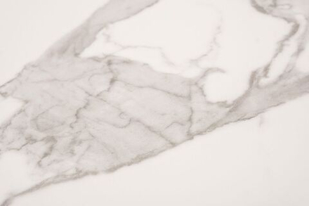 "Сатурн" стол интерьерный круглый обеденный из керамики, цвет белый глянцевый